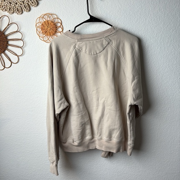 Wilfred Free Beige Crewneck Fleece Sweatshirt - Picture 4 of 4